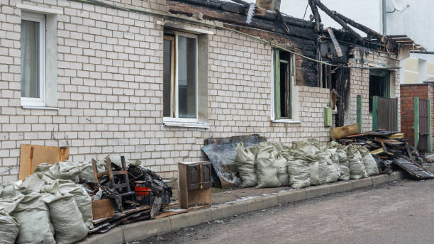 Professional Fire Damage Restoration technician working in Chevy Chase, MD